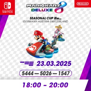 Das nächste Online-Turnier in Mario Kart 8 Deluxe steigt am Sonntag, 23. März!